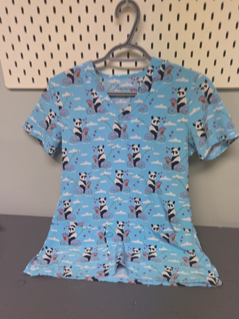 Women's Light Blue Panda Print Top